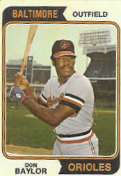 1974 Topps Baseball Cards      187     Don Baylor